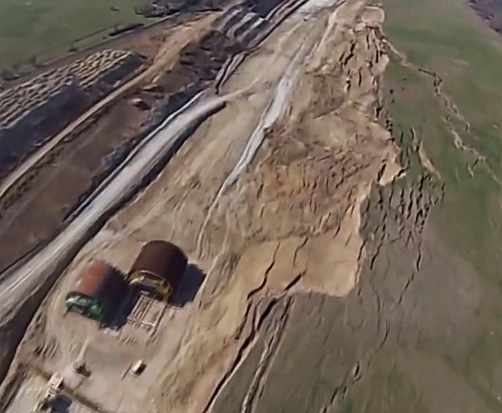 Alunecari de teren pe lotul 3 Sibiu - Orastie, Foto: Captura YouTube