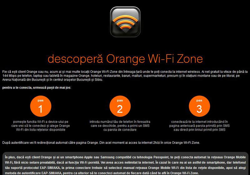 Cum te poti conecta gratuit la internet in hotspot-urile Wi-Fi Orange, Foto: Orange Romania