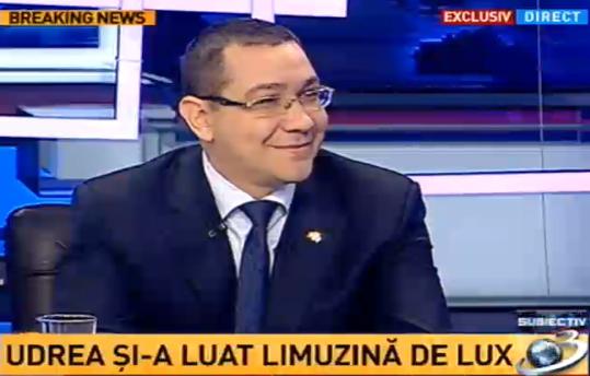Victor Ponta la Antena 3, Foto: Captura Antena 3