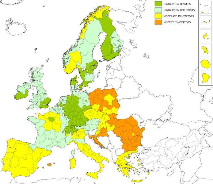 Performanta in materie de inovare pe regiuni, Foto: europa.eu