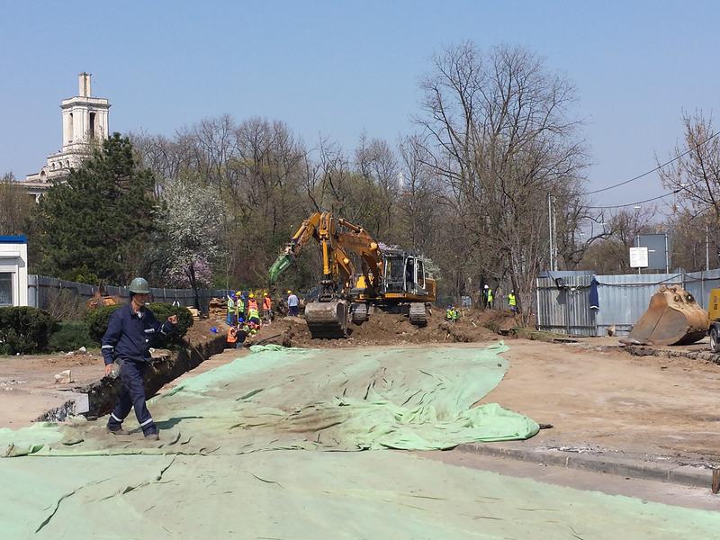 Pasaj Piata Presei Libere - lucrari premergatoare, Foto: skyscrapercity.com/giovani Kun