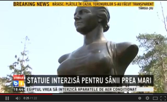 Captura statuie b1TV, Foto: B1 TV