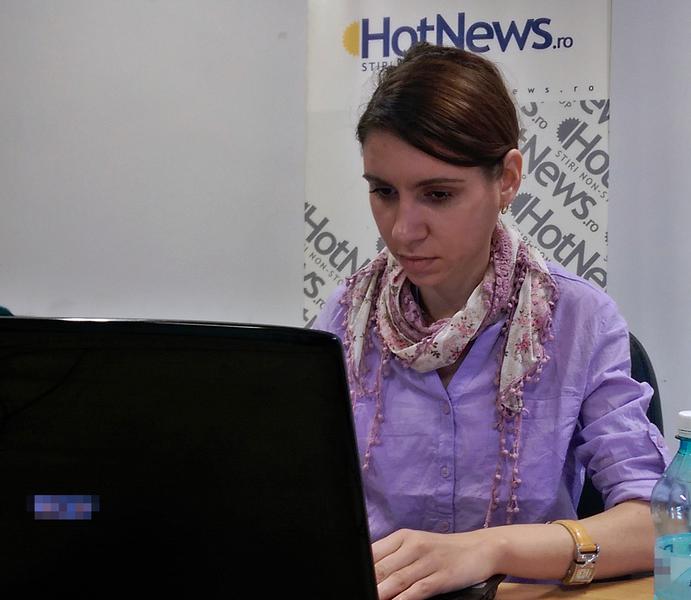 Psihologul Gabriela Craciun in studioul HotNews.ro, Foto: Hotnews