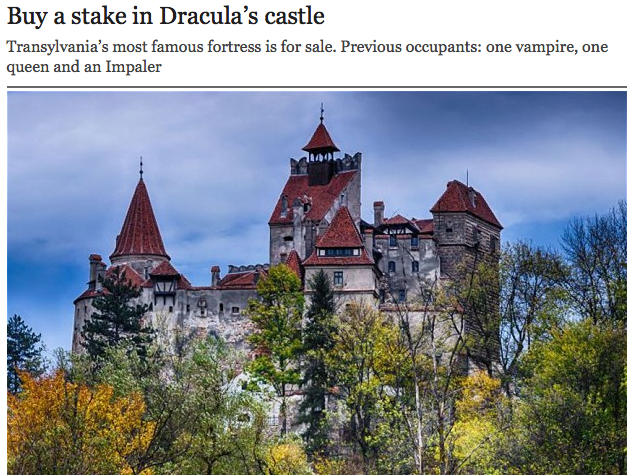 The Telegraph despre castelul Bran, Foto: captura ecran