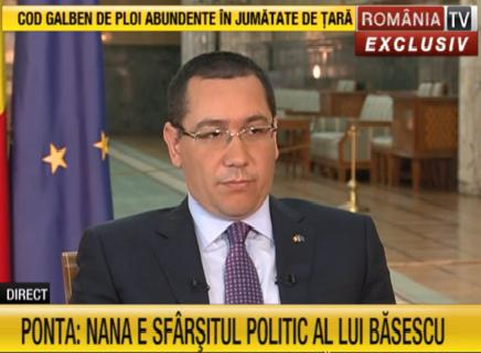 Victor Ponta la Romania TV, Foto: Captura RomaniaTV