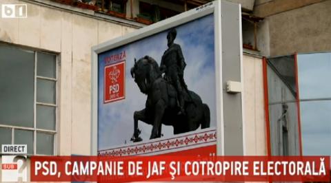 Afis PSD cu Mihai Viteazu, Foto: Captura B1TV