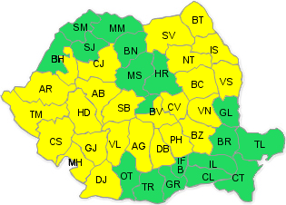 Cod galben de ploi, Foto: ANM