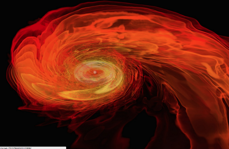 Fuziunea a doua stele neutronice, Foto: NASA's Goddard Space Flight Center