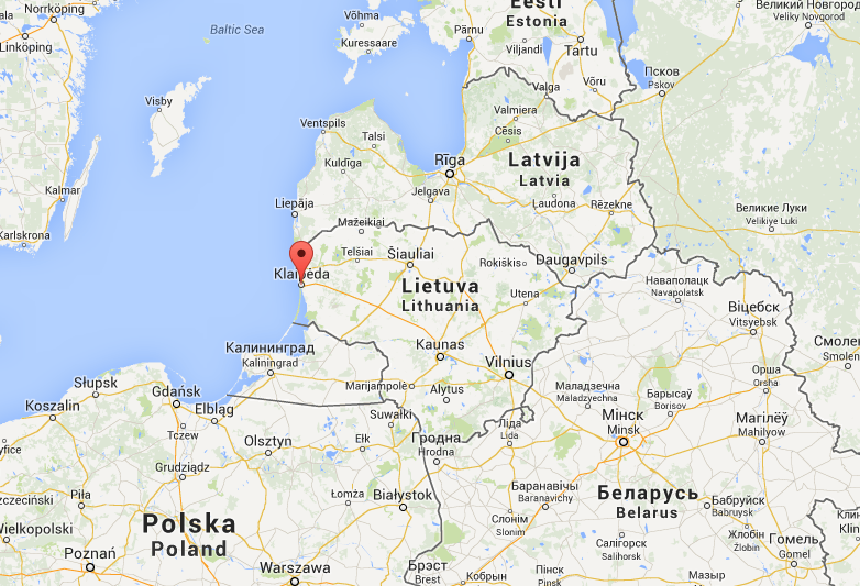Localizarea portului Klaipeda (Lituania), Foto: Google Maps