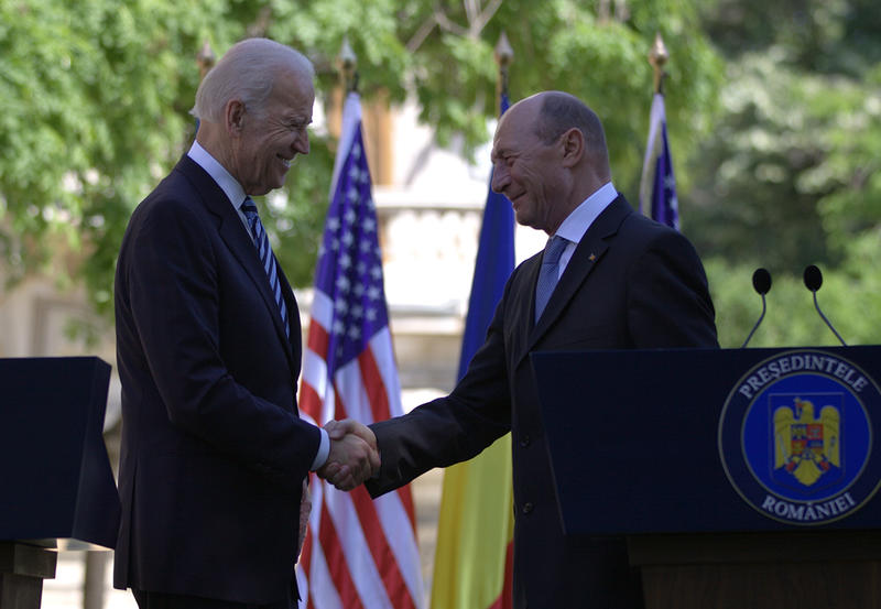 Joe Biden si Traian Basescu, la Palatul Cotroceni, Foto: HotNews / DP