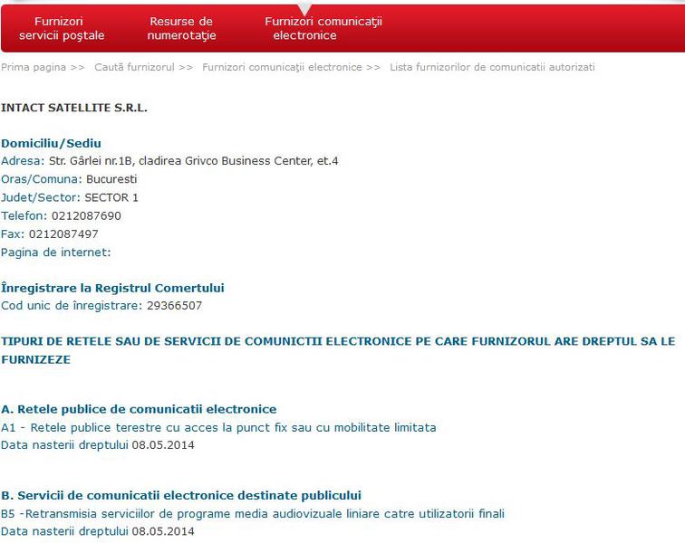 Intact ar putea intra pe piata de cablu si IPTV, Foto: ANCOM