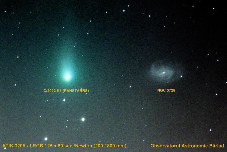 Cometa Panstarrs si Galaxia NGC 3726, Foto: Astro Barlad