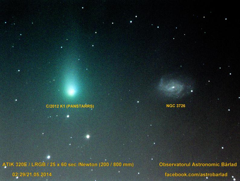 Cometa Panstarrs si Galaxia NGC 3726, Foto: Astro Barlad