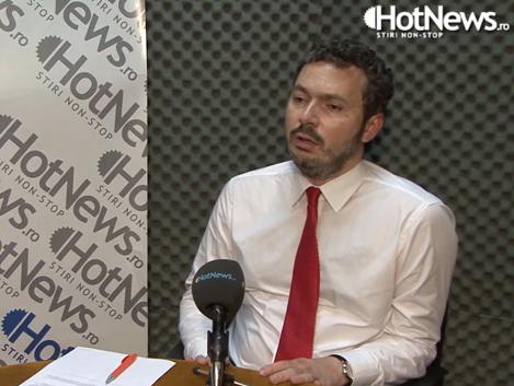 Razvan Nicolescu in studioul HotNews, Foto: Hotnews