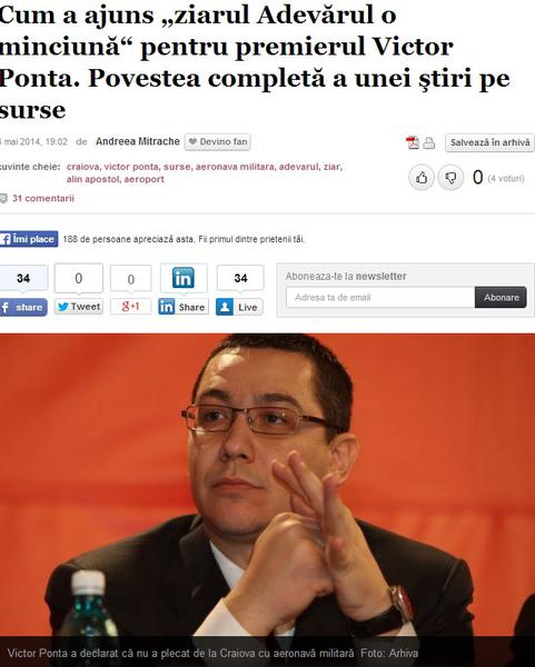 Stirea din Adevarul, Foto: Adevarul