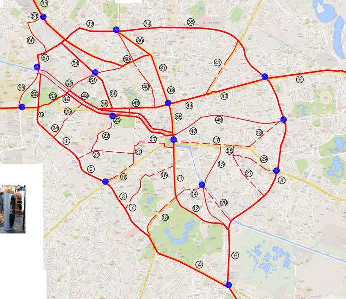 Harta Piste Biciclete centrul orasului, Foto: Hotnews