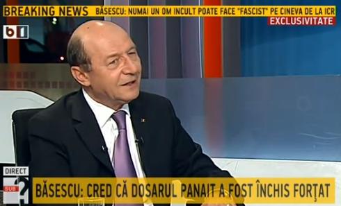 Traian Basescu la B1 TV, Foto: Captura B1TV