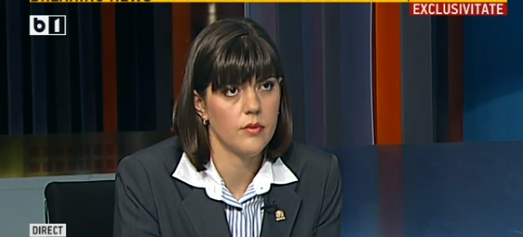 Laura Codruta Kovesi la B1 TV, Foto: captura ecran