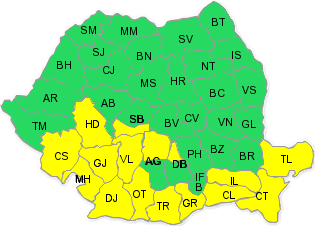 Atentionare cod galben de ploi, Foto: ANM