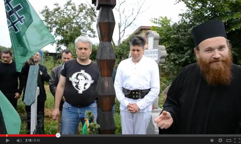 Calugarul Teodot si sustinatori ai Miscarii Legionare, Foto: Captura YouTube