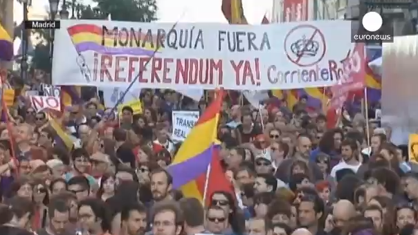 Manifestatii in Spania , Foto: Captura euronews