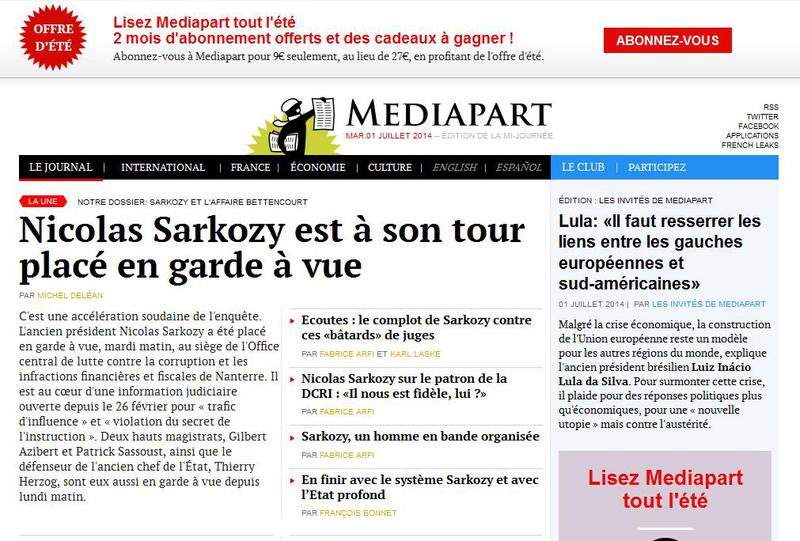 Site-ul Mediapart, declansatorul crizei din Franta, Foto: Hotnews