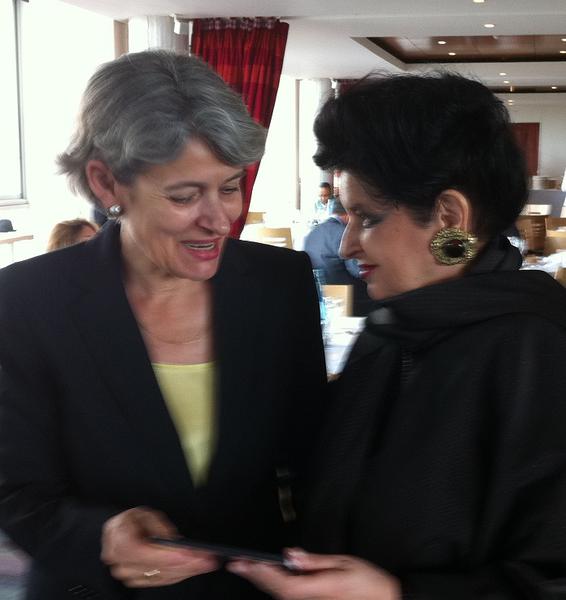 Mariana Nicolesco impreuna cu Directorul General UNESCO, Irina Bokova, la Paris, Foto: