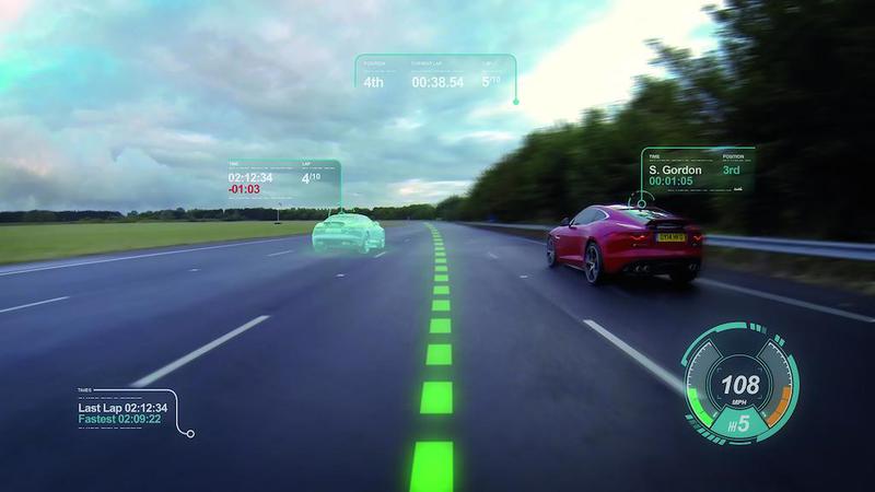 Jaguar Land Rover Virtual Windscreen, Foto: Jaguar