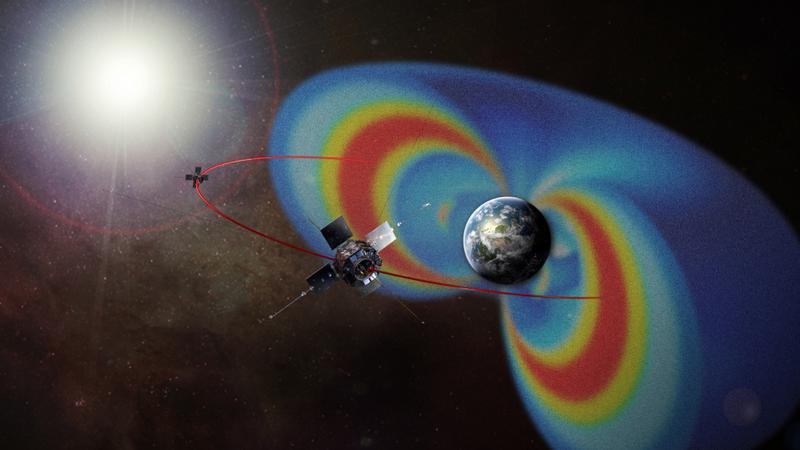 Reprezentare artistica: Sondele Van Allen, orbitand in centura de radiatii din jurul Pamantului, Foto: NASA