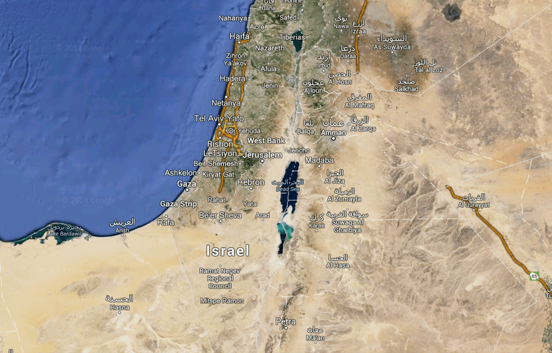 Fasia Gaza si Israel, Foto: Google Maps