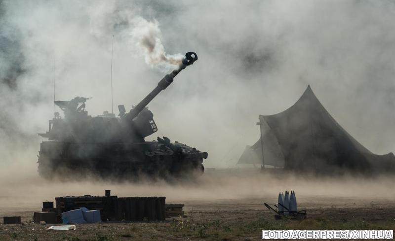 Israelul trage un obuz inspre Fasia Gaza, langa granita , Foto: Agerpres/Xinhua