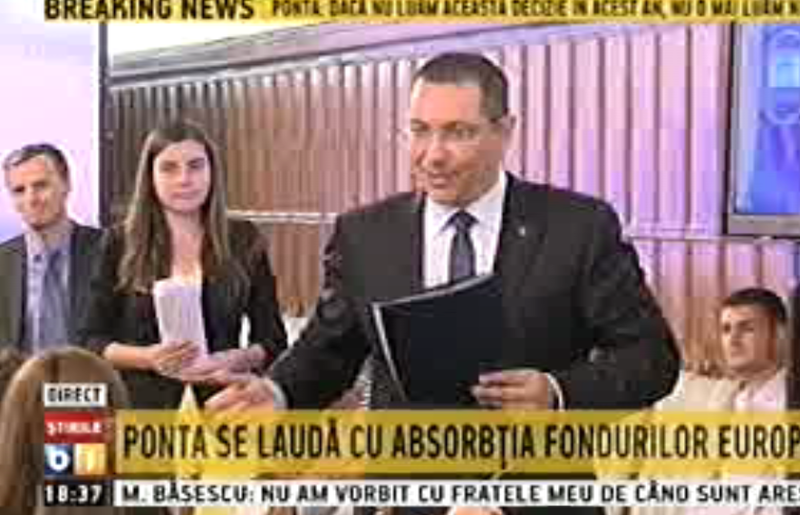 Victor Ponta si Ioana Petrescu, Foto: Captura video