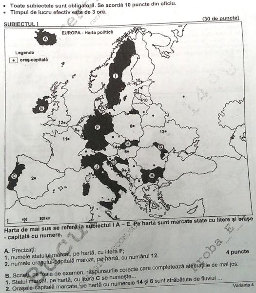 Subiectele examenului de Geografie - BAC 2014, Foto: Hotnews
