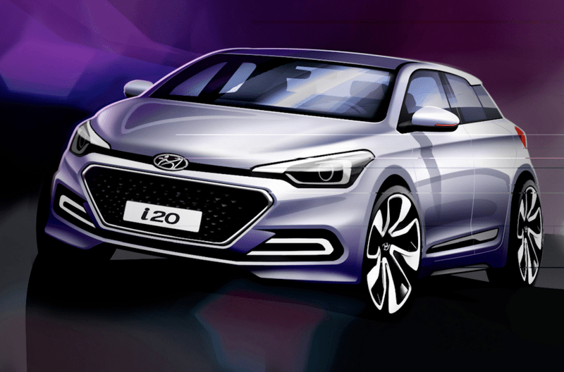 Schita Hyundai i20 2015, Foto: Hyundai Motor Co