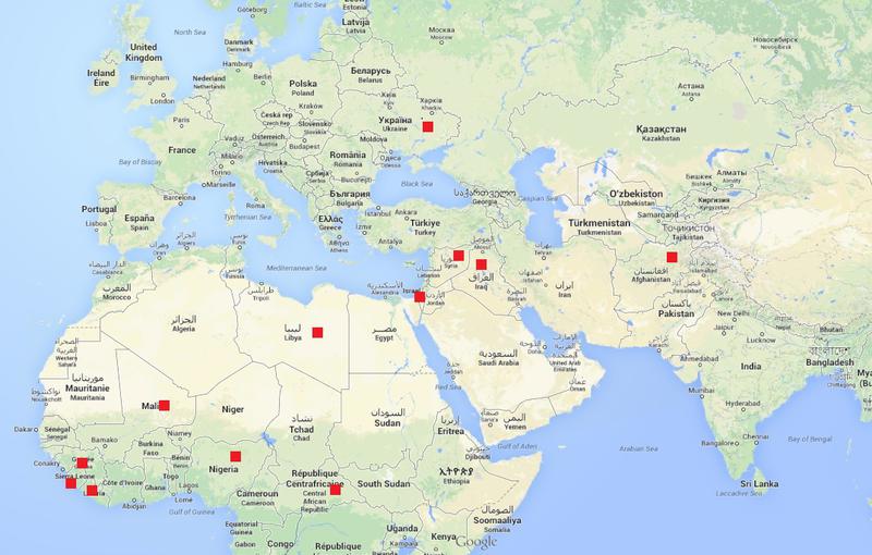 Harta crizelor, Foto: Google Maps