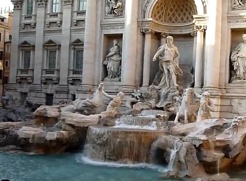 Fontana di Trevi, Roma, Foto: Captura YouTube