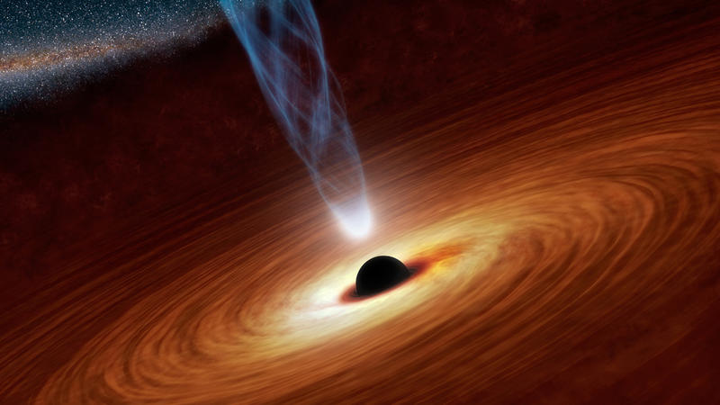 Regiunile din jurul unei gauri negre super-masive, stralucind puternic in raze X , Foto: NASA/JPL-Caltech