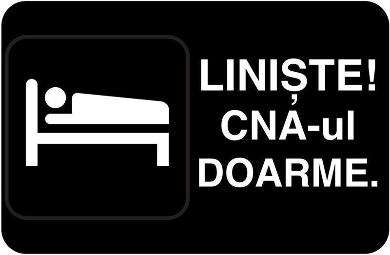 "CNA-ul doarme!", Foto: Facebook - Valentin Jucan