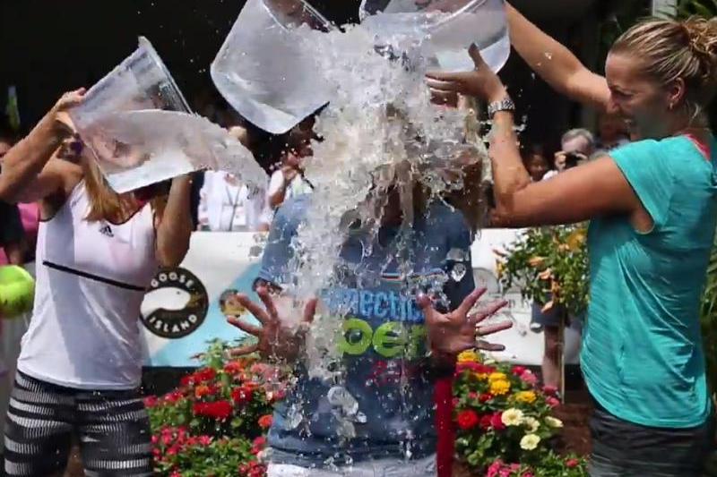 Simona Halep la ALS Ice Bucket, Foto: Captura YouTube