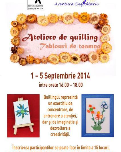 Ateliere de quilling - Tablouri de toamna, Foto: antipa.ro