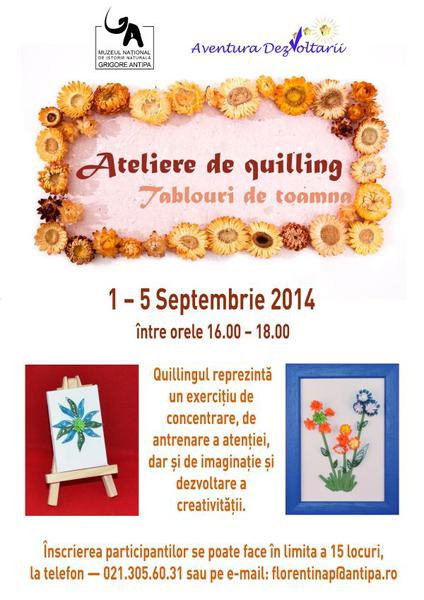 Ateliere de quilling - Tablouri de toamna, Foto: antipa.ro
