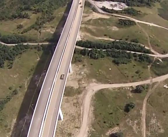 Viaductul de la Aciliu (august 2014), Foto: Captura YouTube