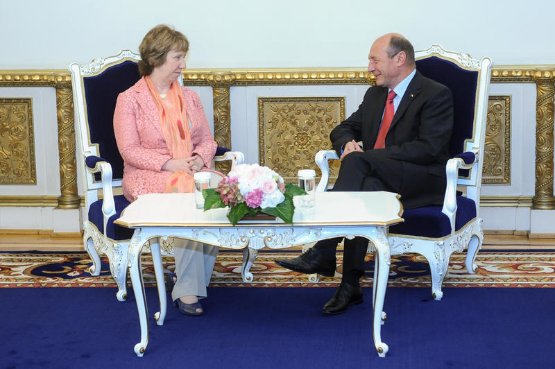 Catherine Ashton si Traian Basescu, la Cotroceni, Foto: Presidency.ro