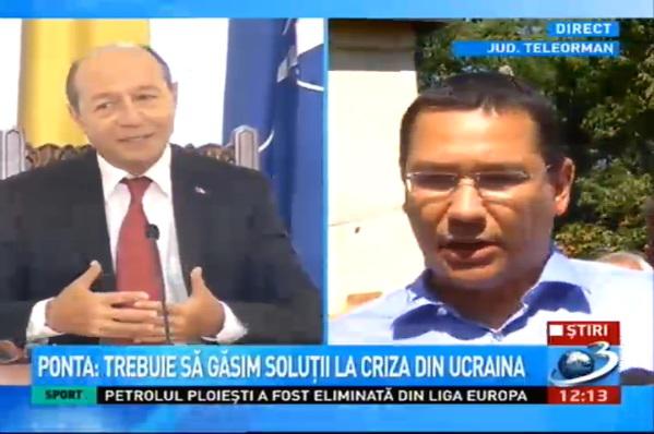 Ponta vs. Basescu la Antena 3, Foto: captura ecran