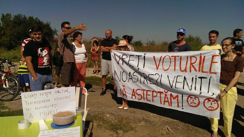 Protest in Prelungirea Ghencea - 2014, Foto: HotNews.ro