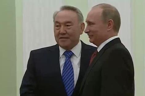 Nursultan Nazarbaev si Vladimir Putin, Foto: Captura YouTube