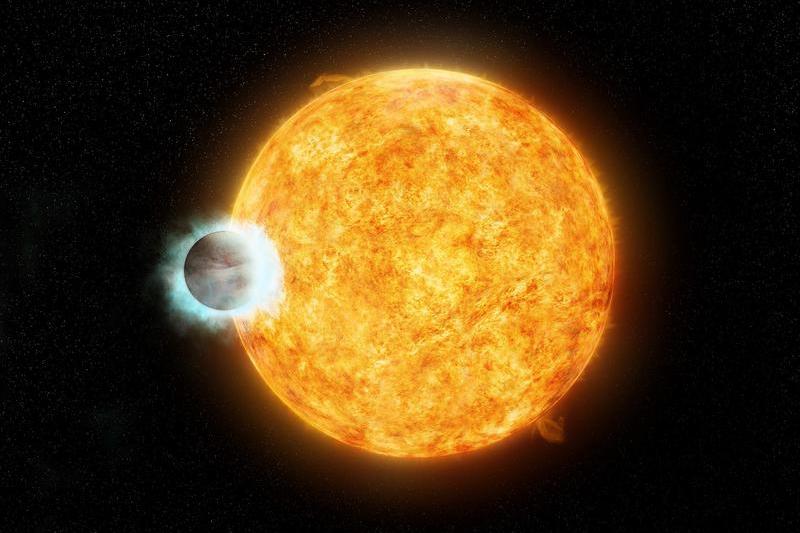 Redare artistica: Exoplaneta gigant WASP-18b determina steaua sa sa se comporte mai in varsta decat este, Foto: NASA/CXC/M. Weiss