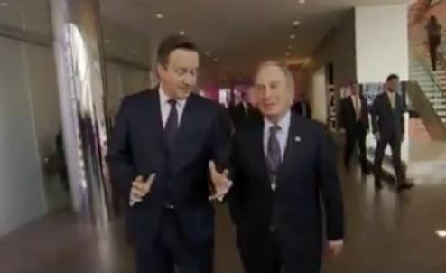 David Cameron si Michael Bloomberg, Foto: Captura YouTube