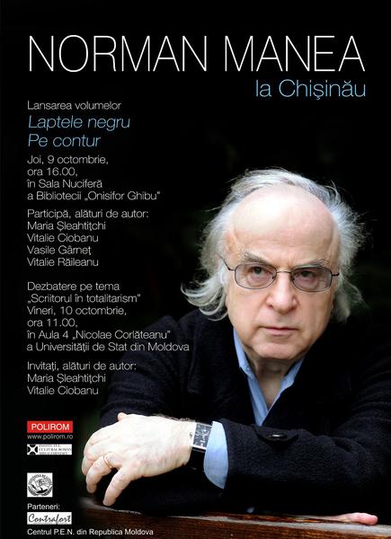 Norman Manea la Chisinau, Foto: ICR Chisinau