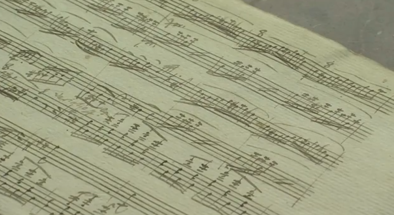 Partitura originala a Sonatei in La major, de Mozart, Foto: Captura Youtube.com